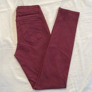 Cello Skinny Jeans in Faded Burgundy